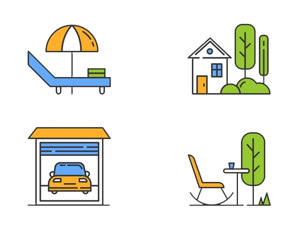 Deck and Patio Building Icon